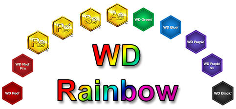 Western Digital WD Hard Drive Rainbow