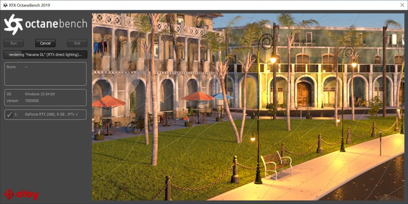 OctaneBench 2019 RTX screenshot