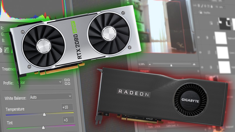 NVIDIA GeForce SUPER vs AMD Radeon RX 5700 XT in Photoshop