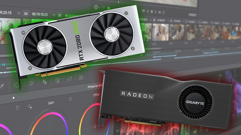 NVIDIA GeForce SUPER vs AMD Radeon RX 5700 XT in DaVinci Resolve