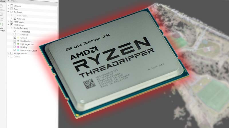 AMD Threadripper 3990X Tested on Windows 10 Pro for Workstations in Photogrammetry