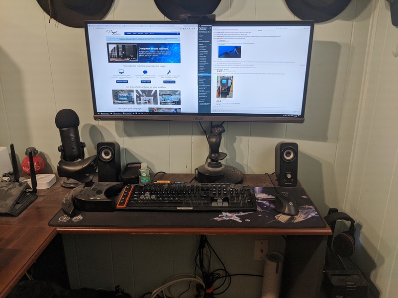 William's work-from-home desk setup