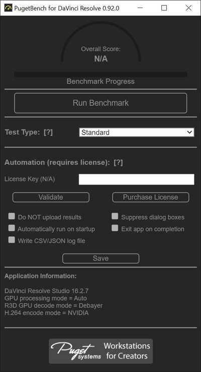 PugetBench for  DaVinci Resolve Studio Benchmark