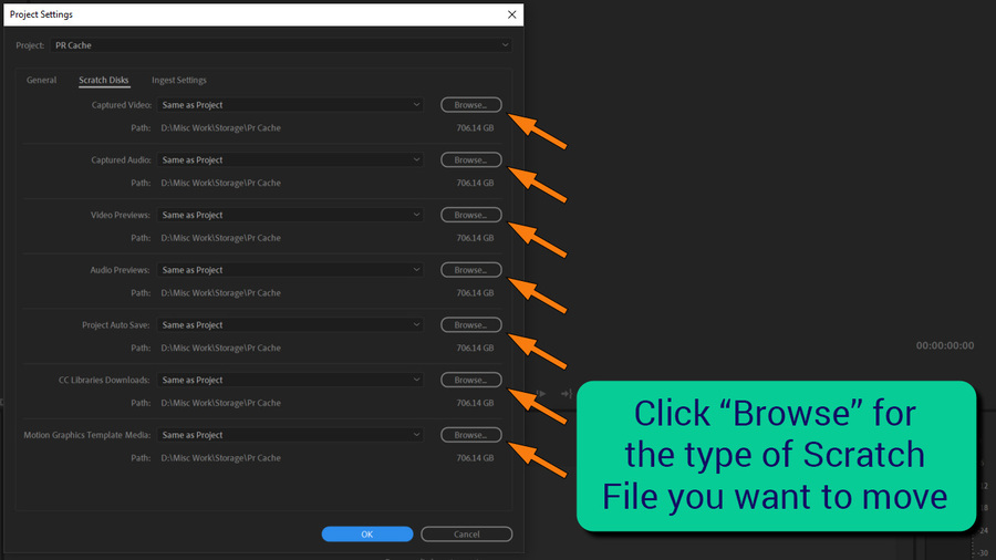 Select the type of scratch file you want to move