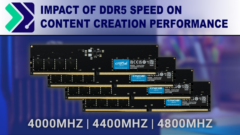 Impact of DDR5 speed on content creation performance