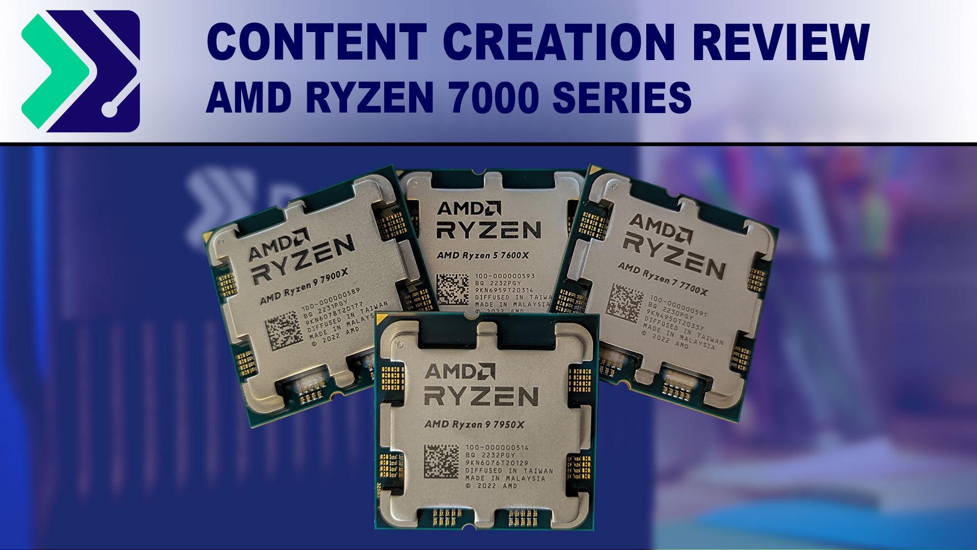 AMD Ryzen 7000 series versus Intel Core 12th Gen for content creation review
