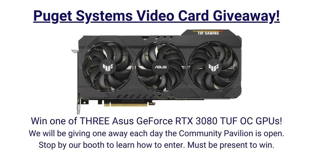 Image of an Asus GeForce RTX 3080 TUF OC video card above text that reads: 