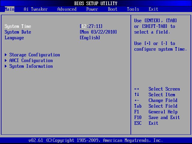 BIOS Screenshots