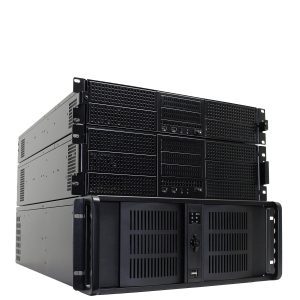 Stack of rackmount computer chassis
