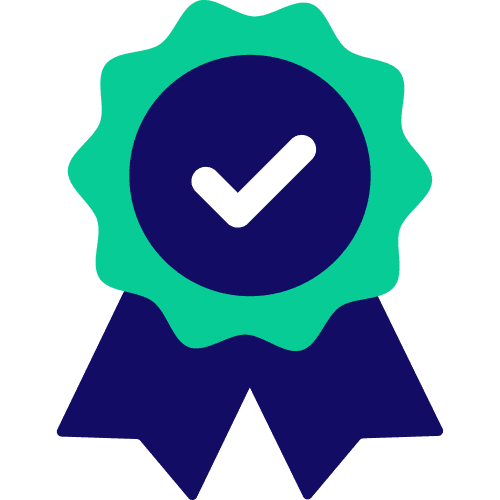 Certificate Award Ribbon Icon in Puget Colors