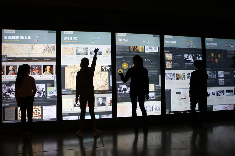 People Interacting with a LED Wall