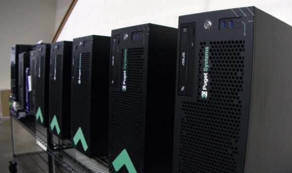 Puget Systems Workstations Lined Up for Shipping