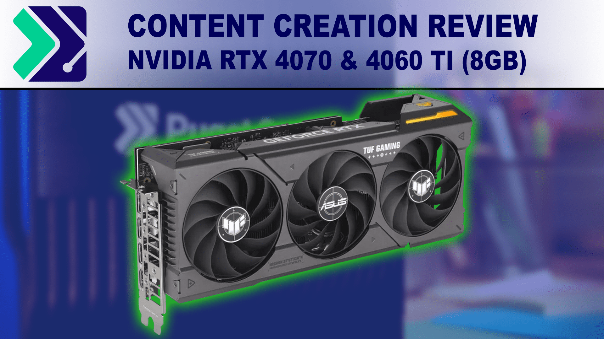 RTX 4070 4060 Ti 8GB Content Creation Review