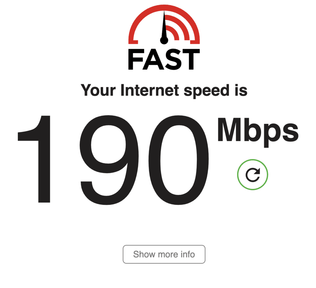 Fast speedtest (fiber)