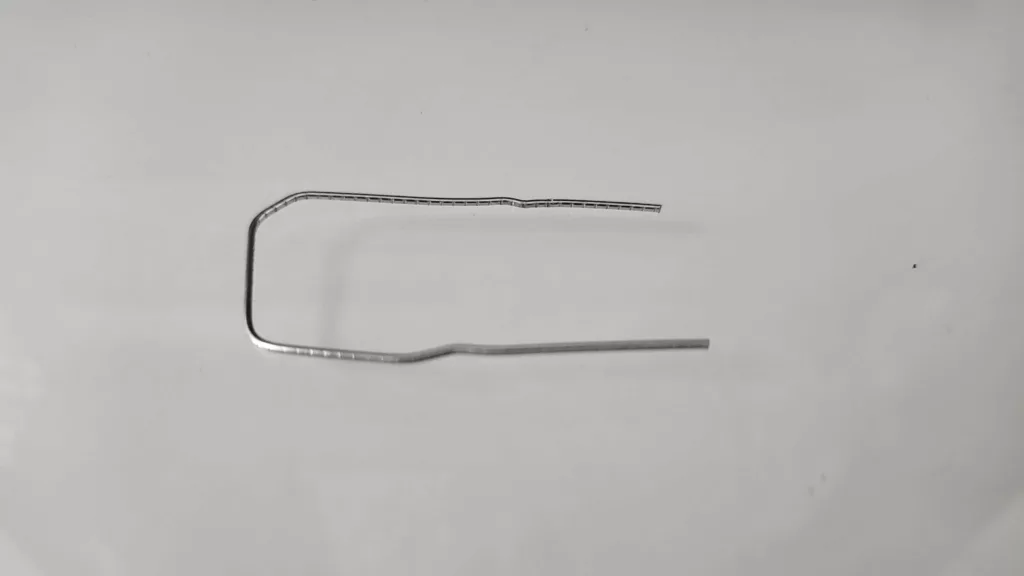 Unfolded paperclip