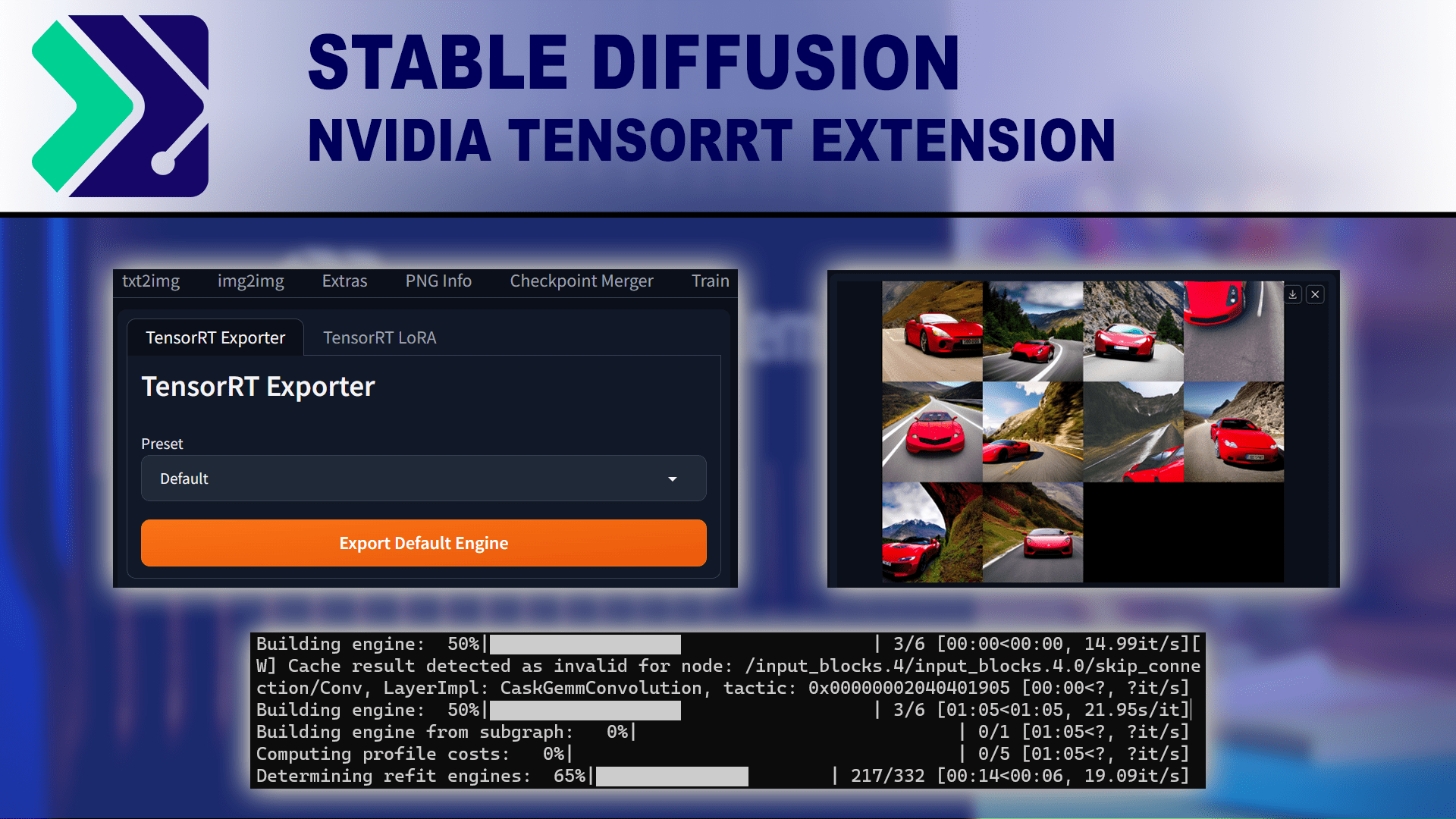 Featured image showing NVIDIA TensorRT Extension for Stable Diffusion Automatic 1111